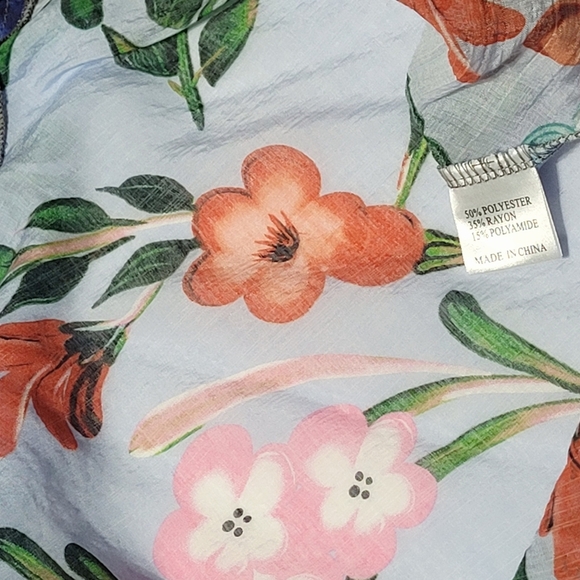 Shana Floral Flowy Fairycore Long Sleeve Sheer Top (L) - Picture 10 of 16